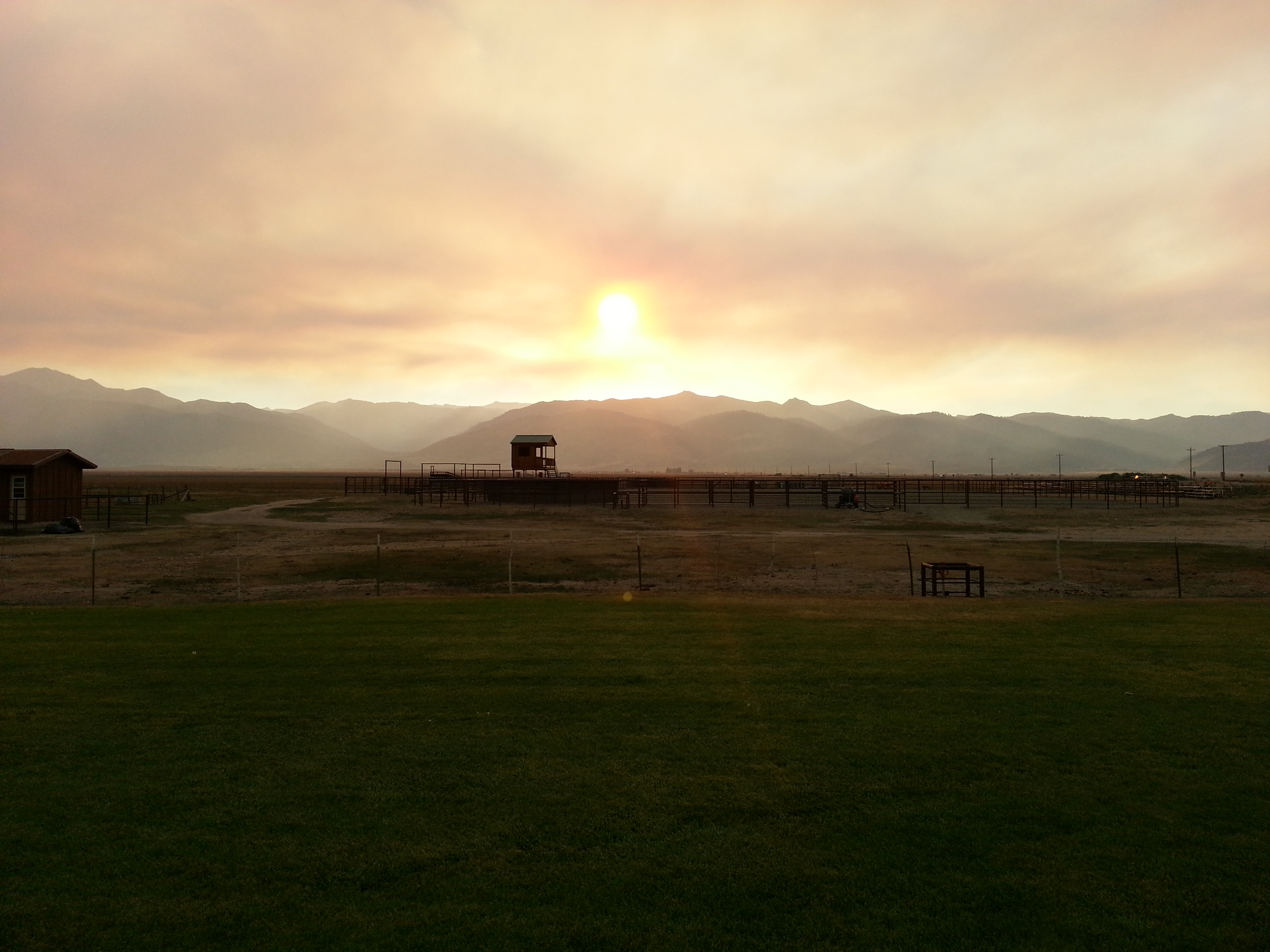 ranch at sunset